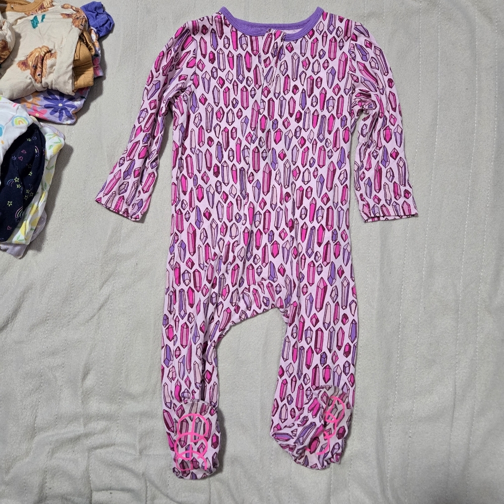 Egg New York Pink and Purple Baby Onesie